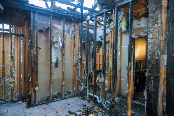 Professional Emergency Fire Damage Restoration technician working in Watertown, MN
